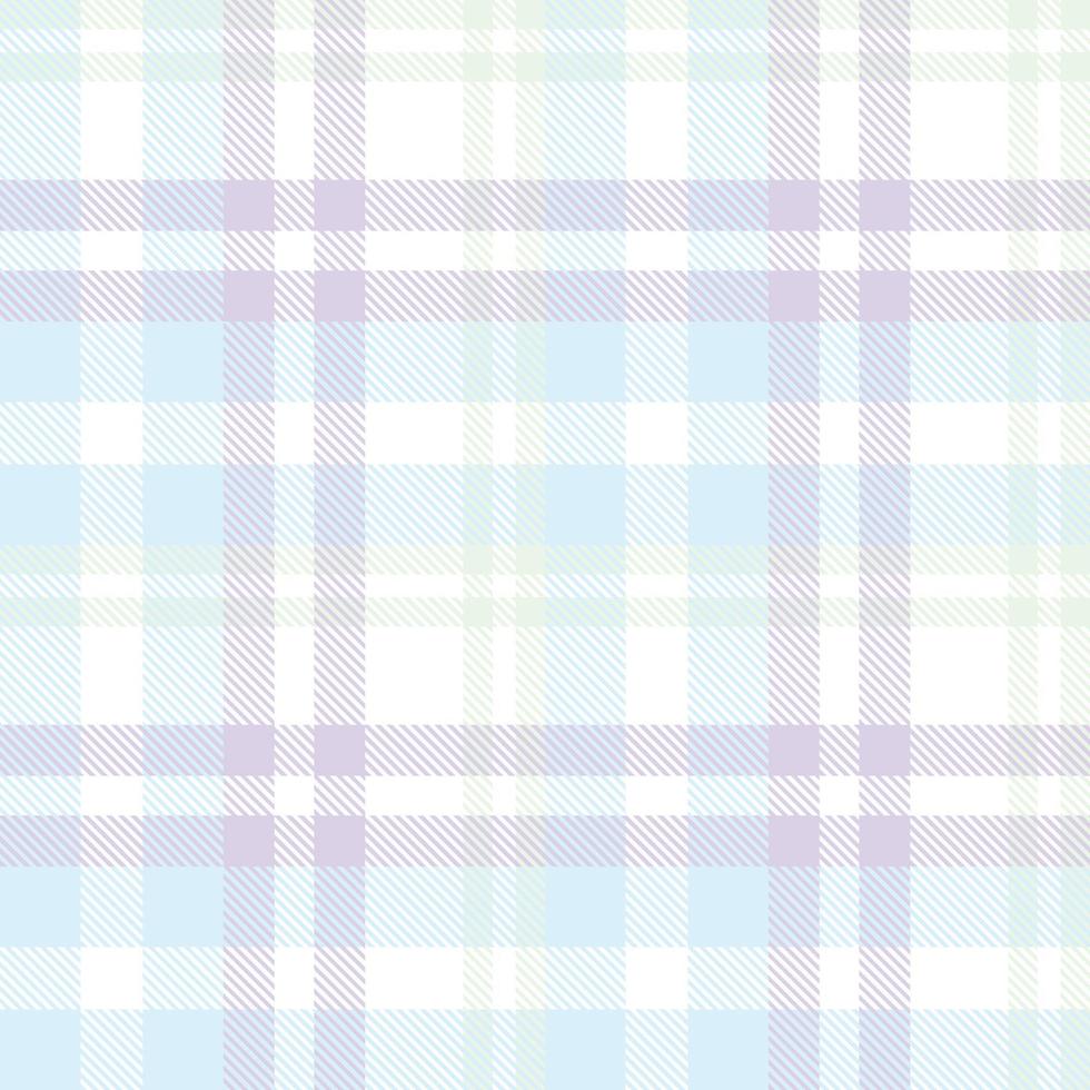 Pastel Tartan Plaid Pattern Fashion Design Texture Is Woven in a Simple Twill, Two Over Two Under the Warp, Advancing One Thread at Each Pass. vector