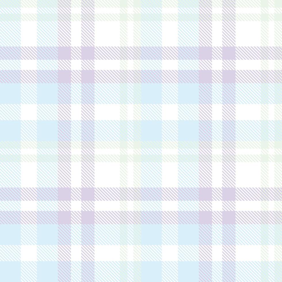 Pastel Tartan Plaid Pattern Fashion Design Texture Is Woven in a Simple Twill, Two Over Two Under the Warp, Advancing One Thread at Each Pass. vector