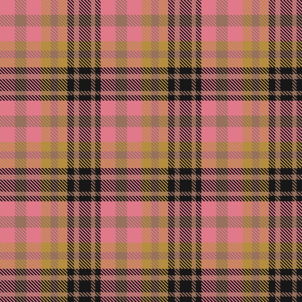 Tartan Pattern Fabric Design Texture Is Woven in a Simple Twill, Two Over Two Under the Warp, Advancing One Thread at Each Pass. vector