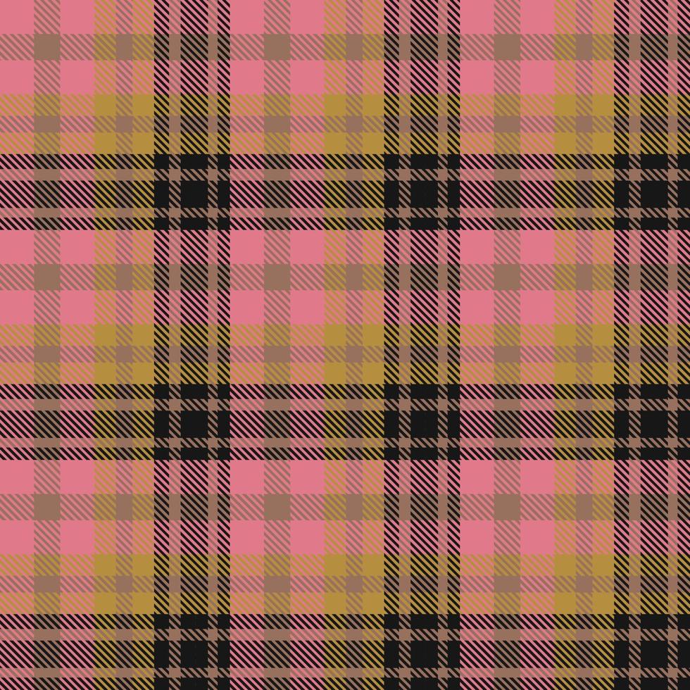 Tartan Pattern Fabric Design Texture Is Woven in a Simple Twill, Two Over Two Under the Warp, Advancing One Thread at Each Pass. vector