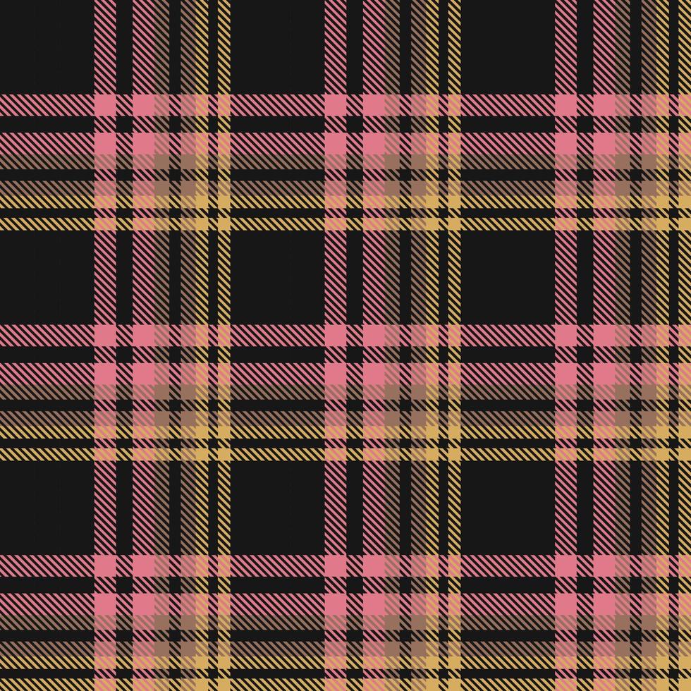 Tartan Plaid Pattern Fashion Design Texture Is Woven in a Simple Twill, Two Over Two Under the Warp, Advancing One Thread at Each Pass. vector