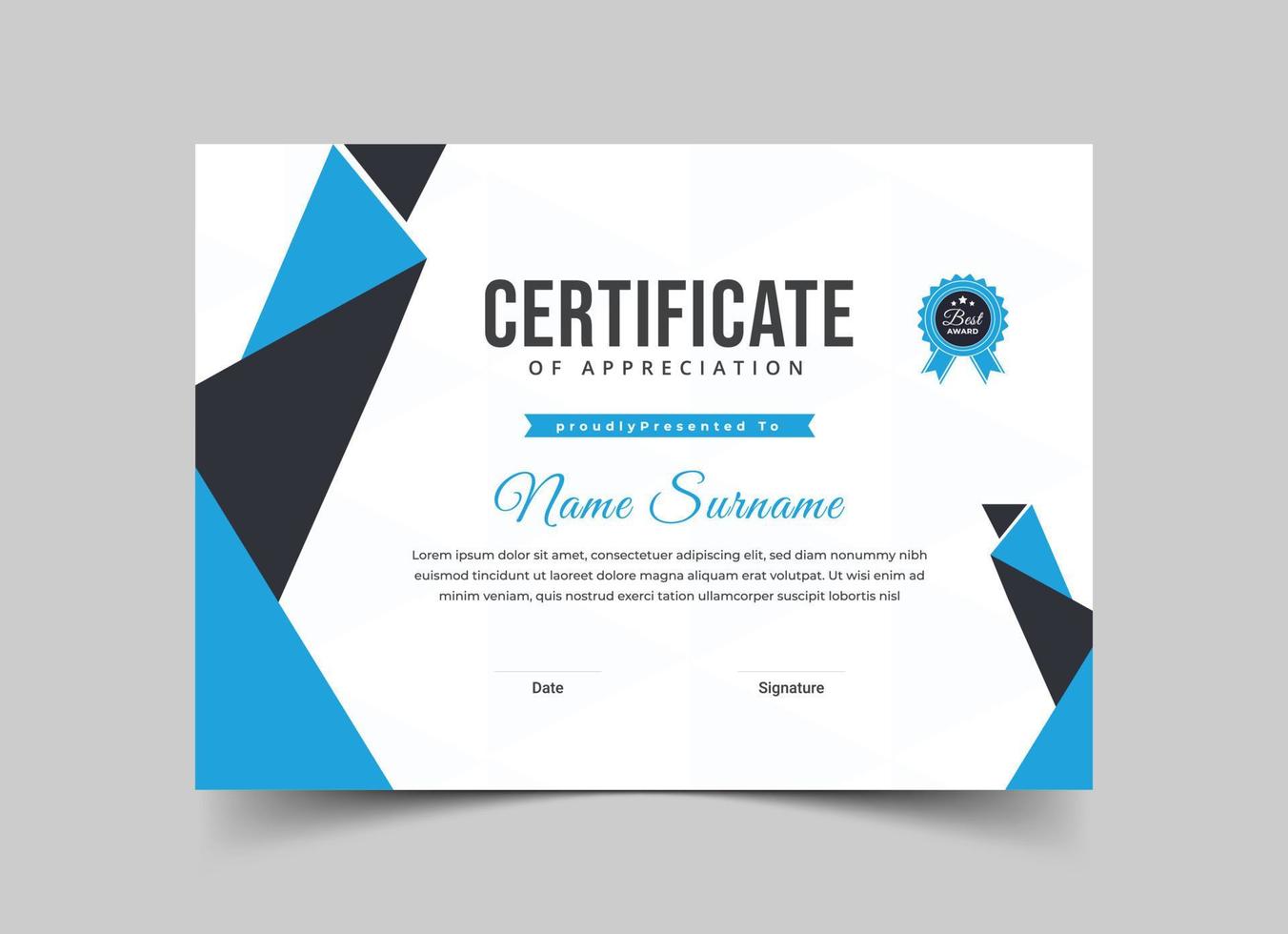 Modern Certificate Template vector