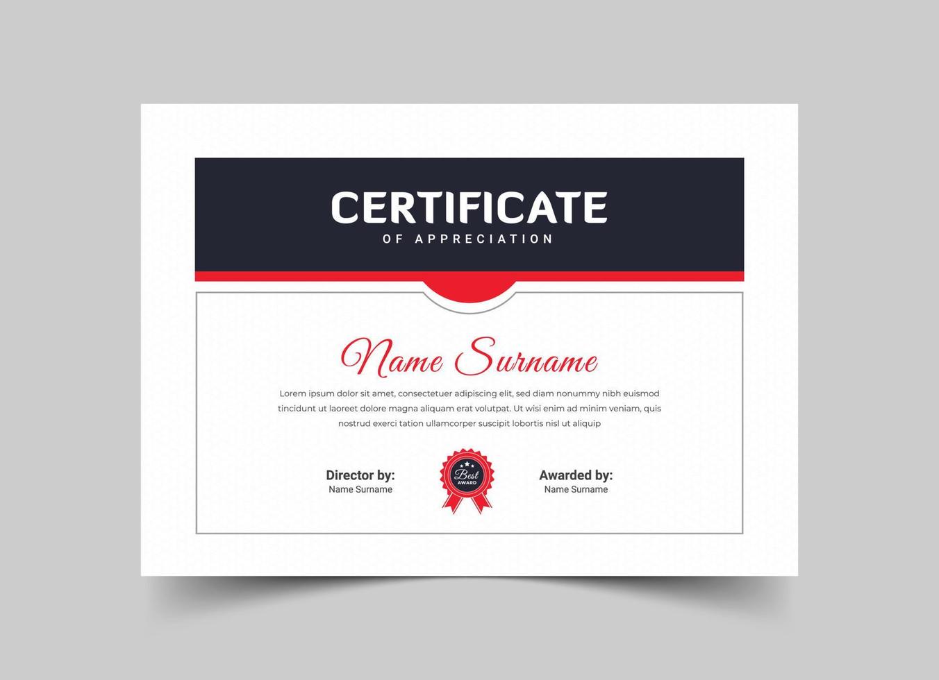 Modern Certificate Template vector
