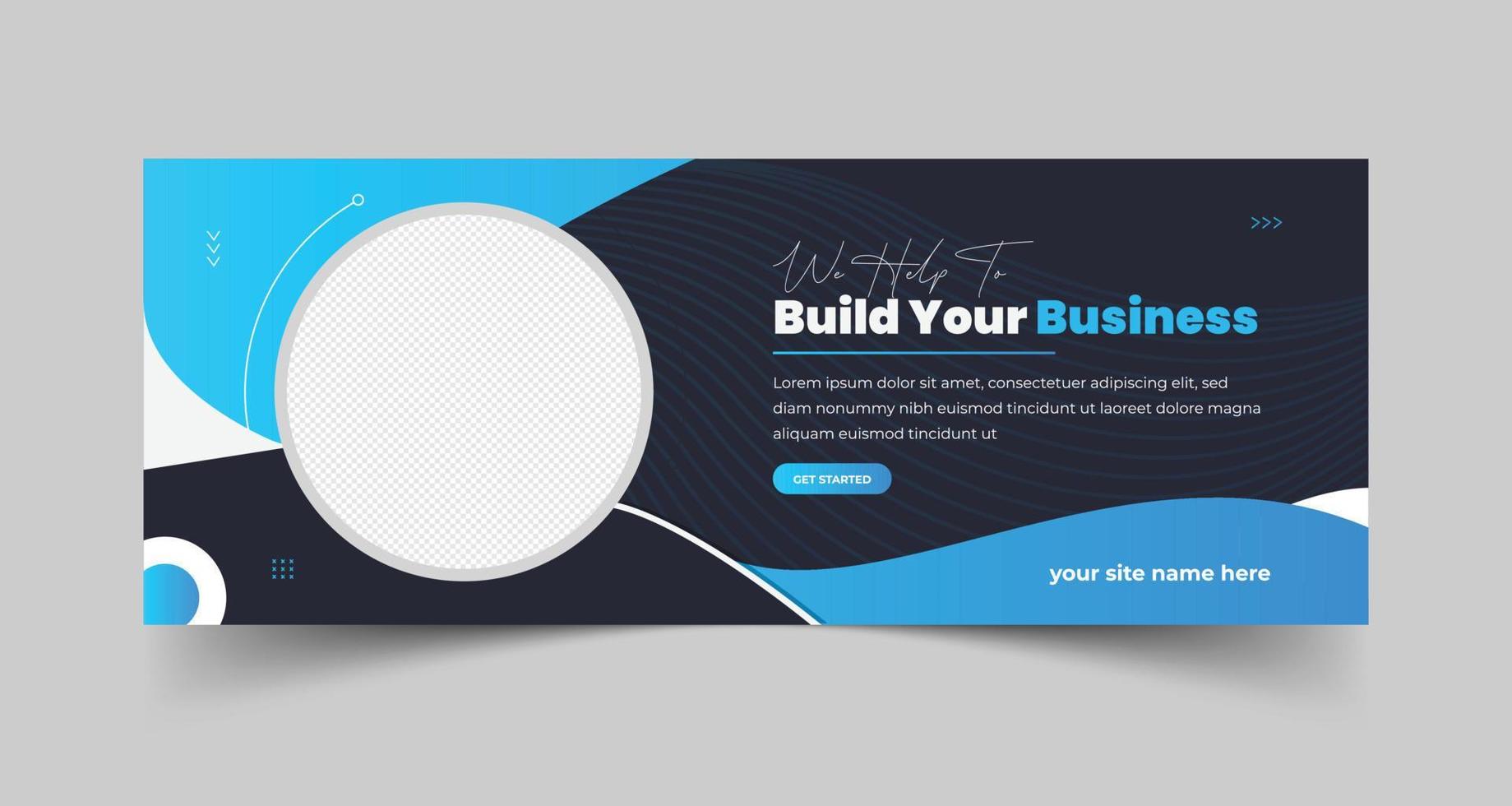 Blue Digital business marketing social media square web banner template, vector banner, sale banner