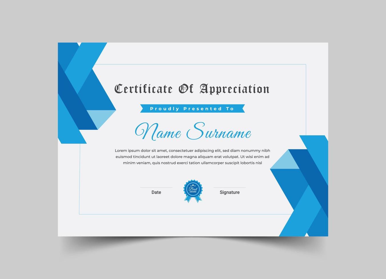 Certificate Template Design vector