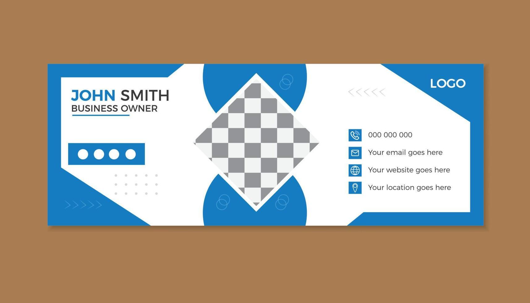 Modern and minimalist email signature template Design. vector