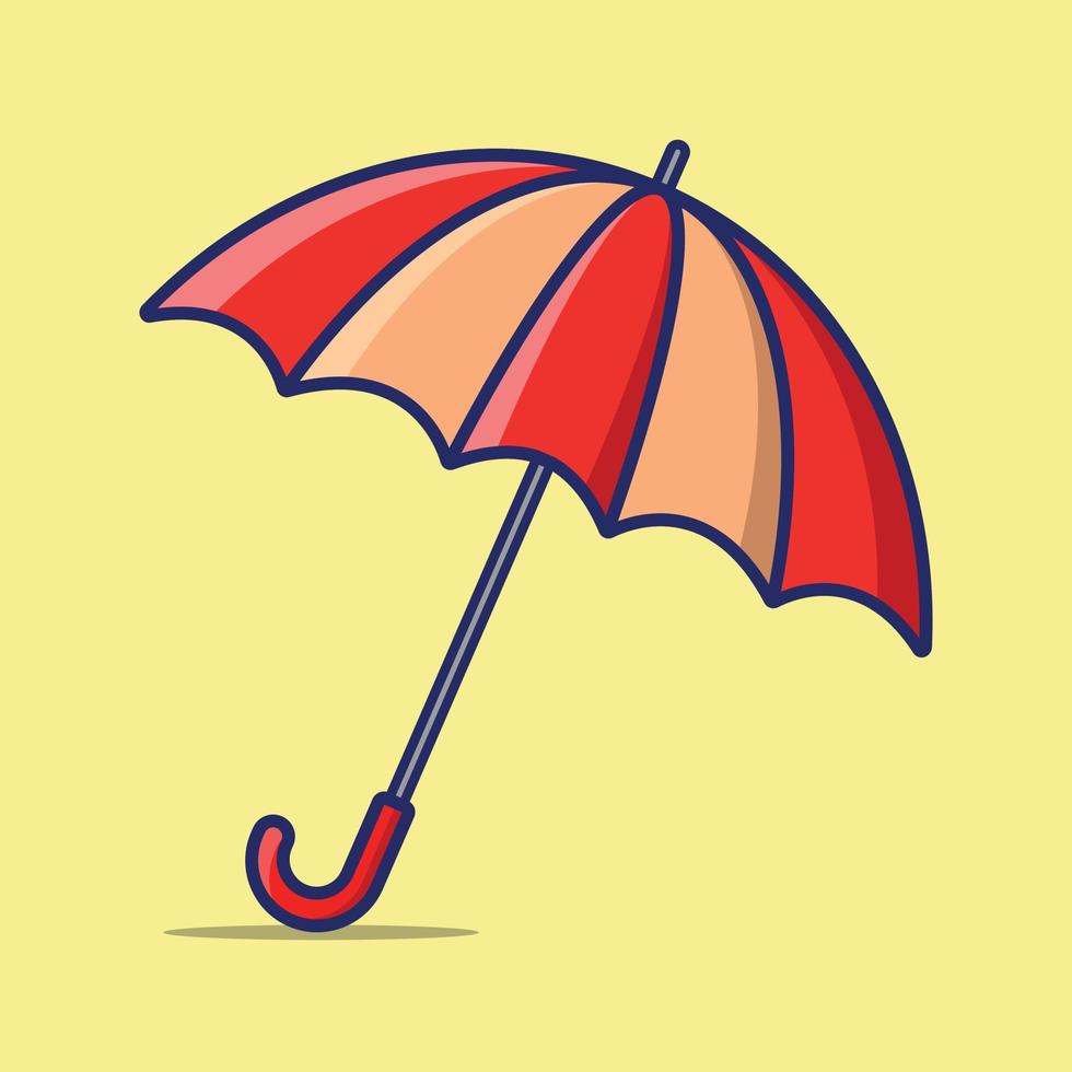 Cartoon Umbrella Vector Illustration, Umbrella Vector Design, Flat Umbrella Vector Icon, Umbrella Illustration Sticker