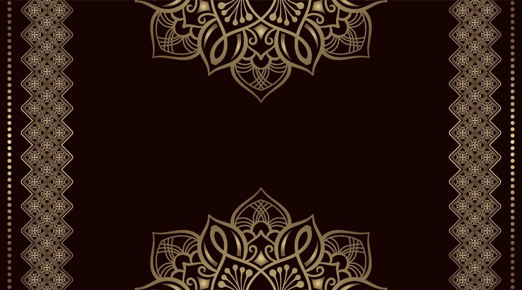 luxury background with golden mandala ornament 21824647 Vector Art at ...