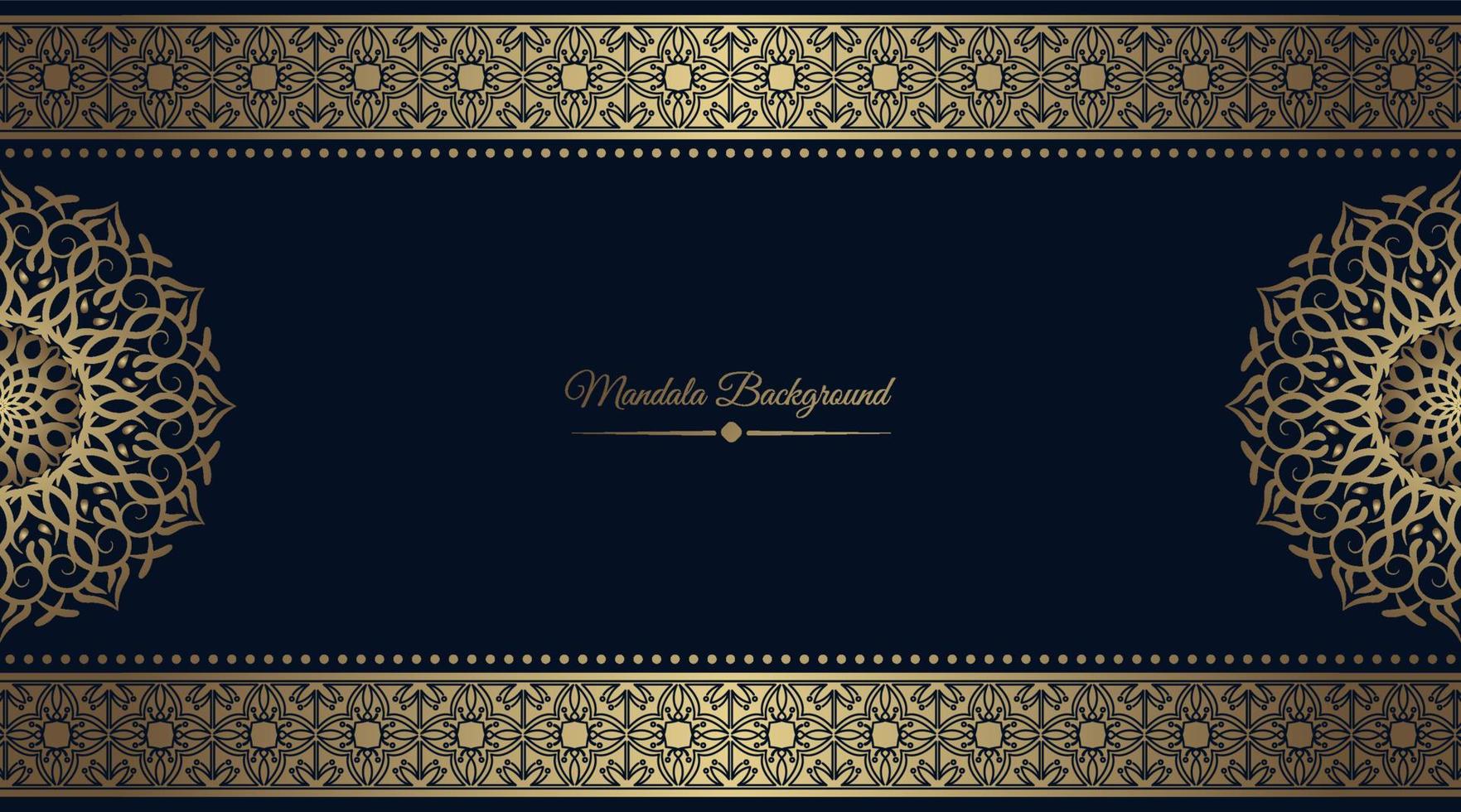 luxury background with golden mandala ornament vector