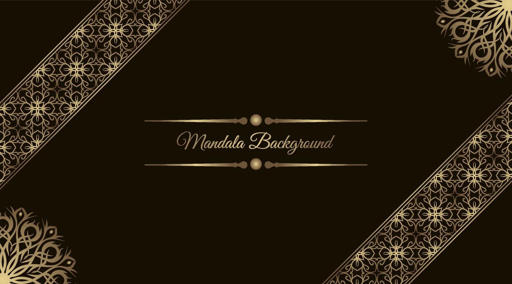 luxury background with golden mandala ornament vector