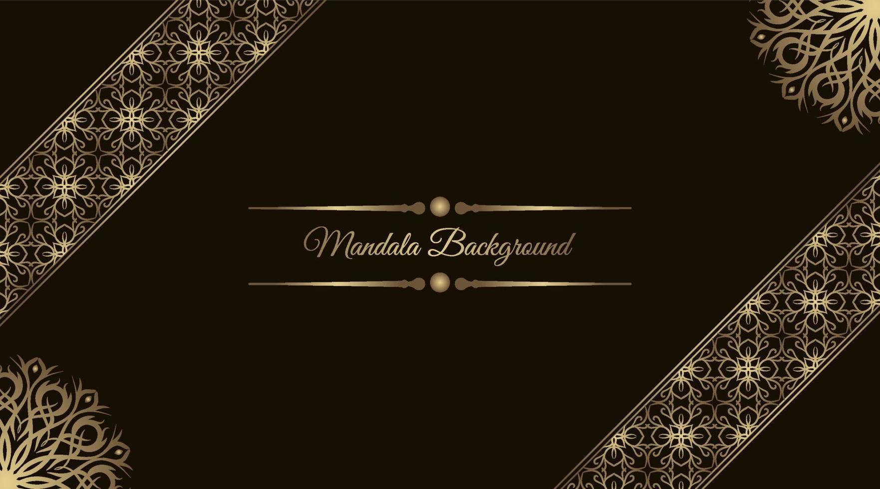 luxury background with golden mandala ornament vector