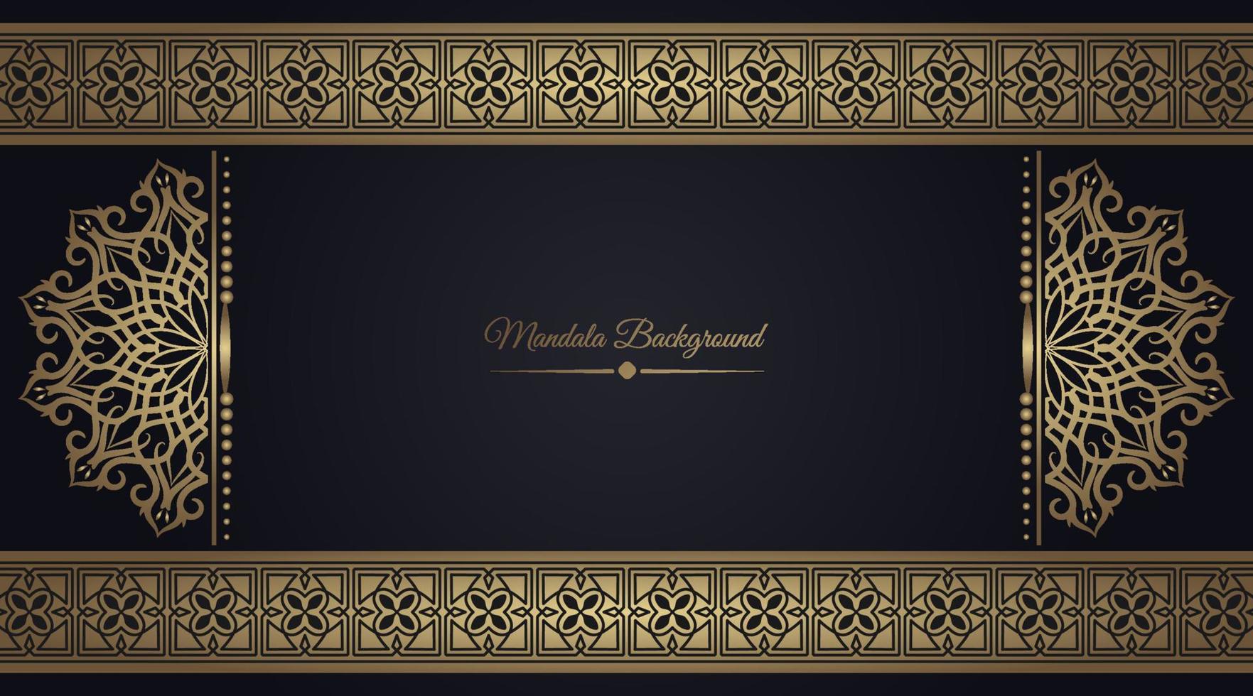 luxury background with golden mandala ornament vector
