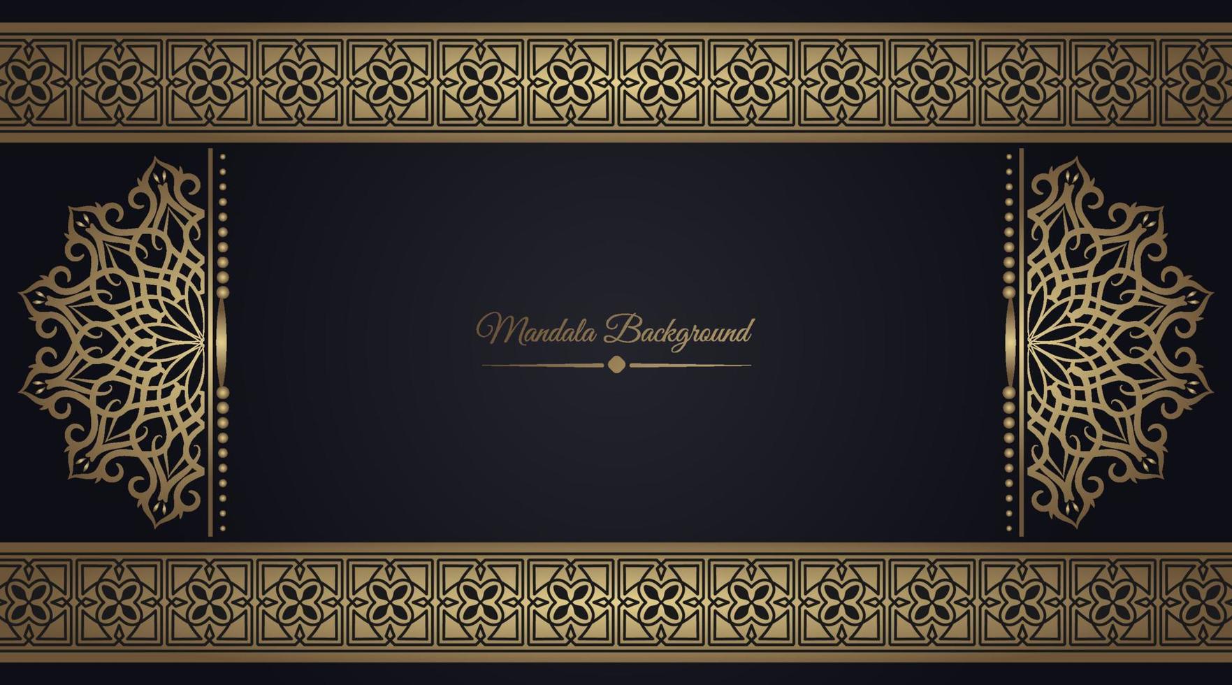 luxury background with golden mandala ornament vector