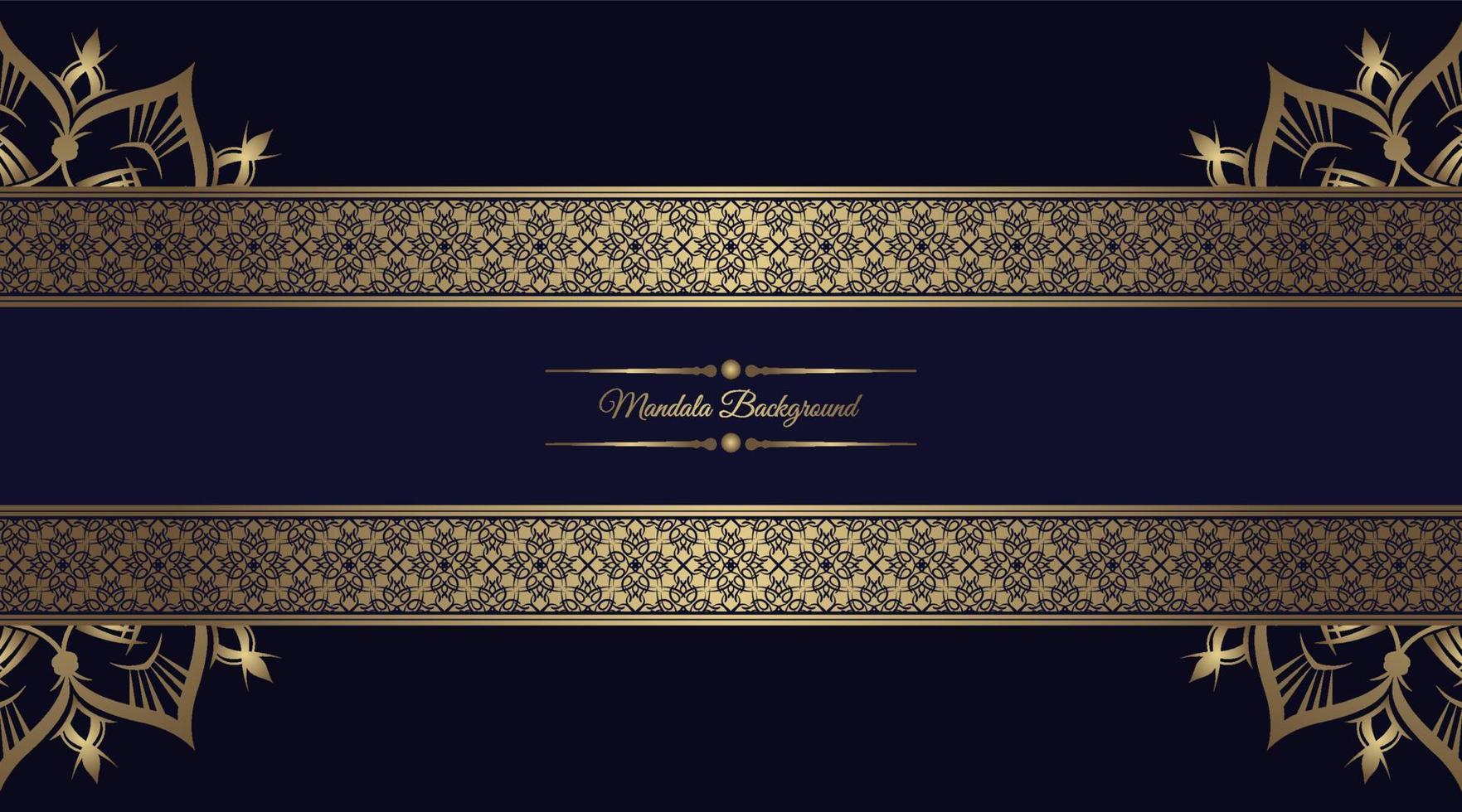 luxury background with golden mandala ornament vector