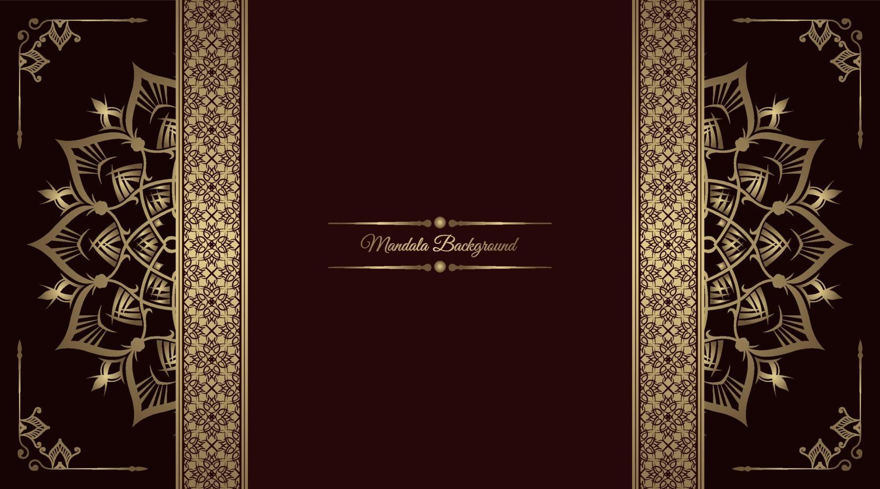 luxury background with golden mandala ornament vector