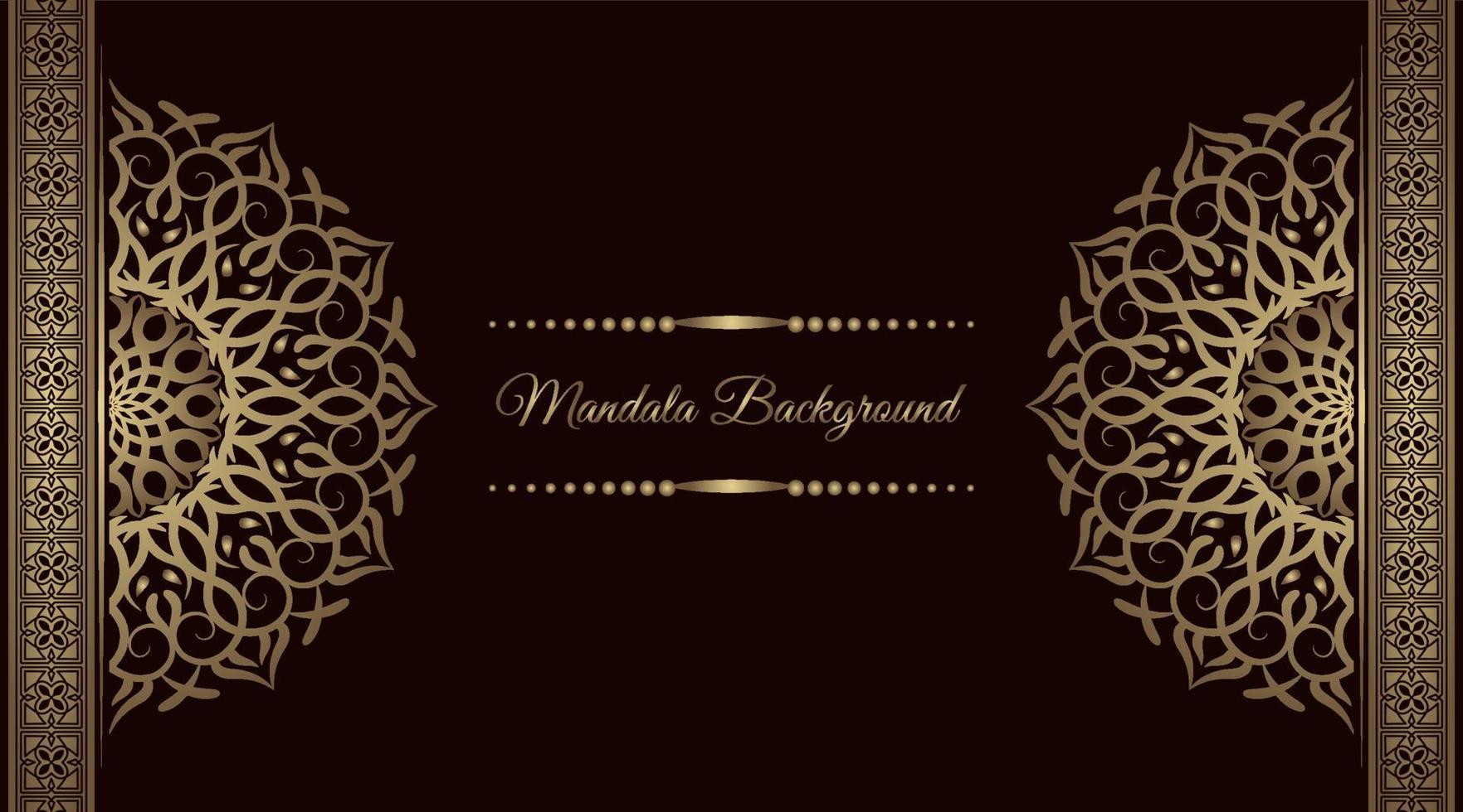 luxury background with golden mandala ornament vector