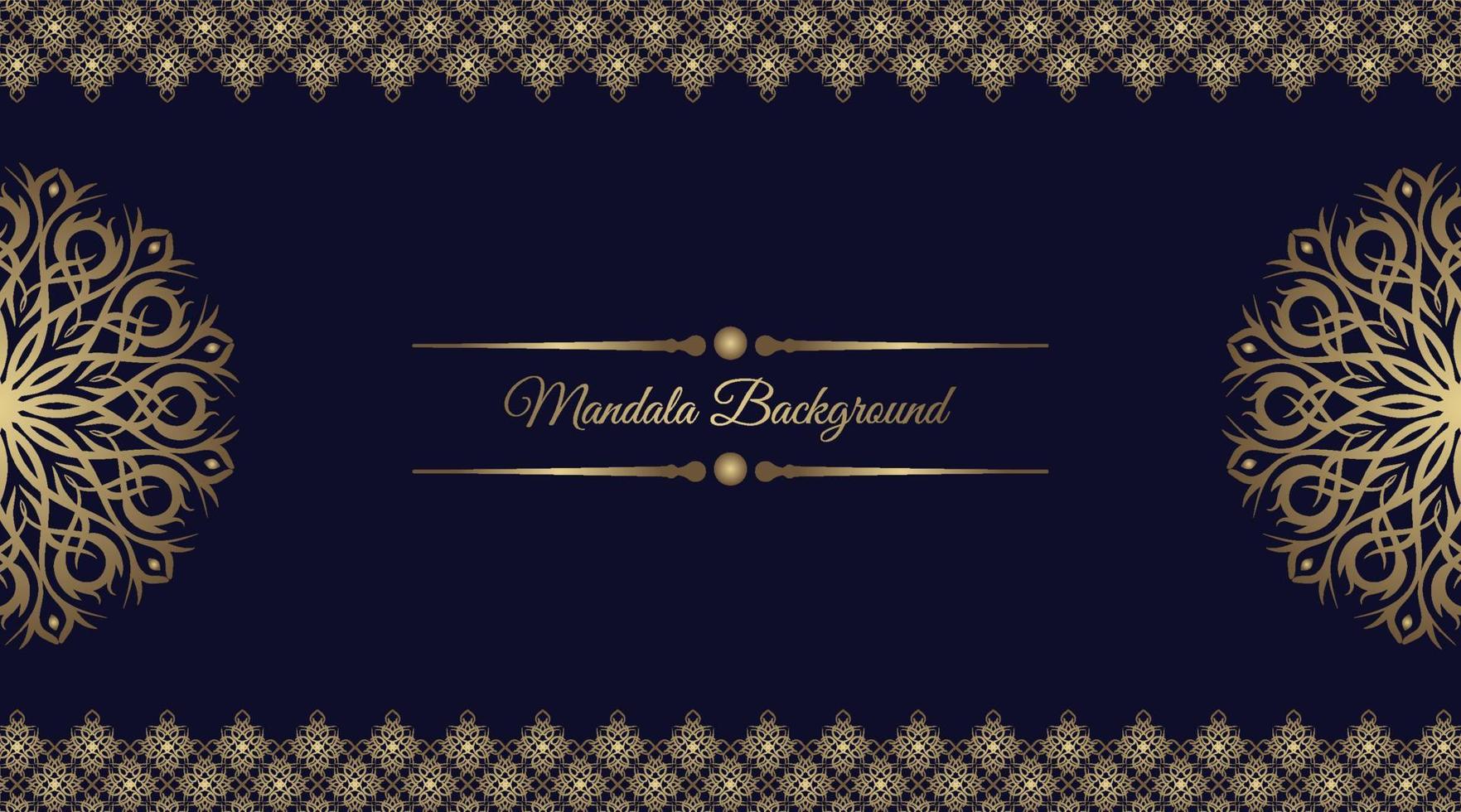 luxury background with golden mandala ornament vector