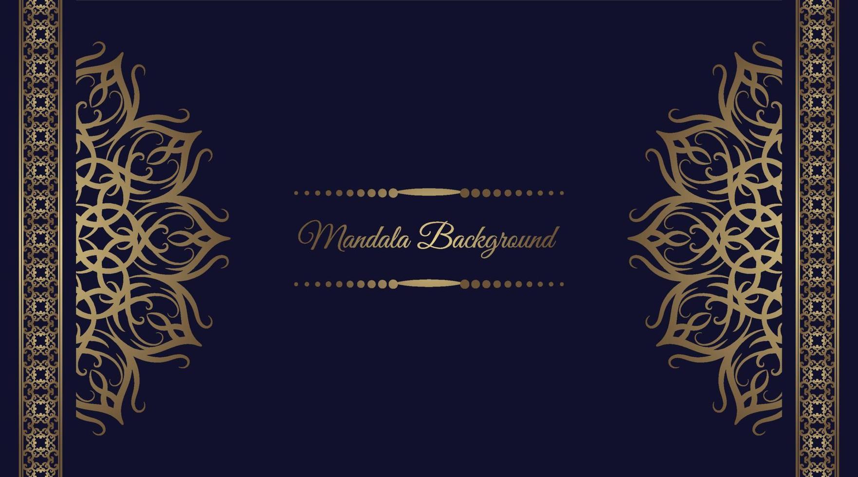 luxury background with golden mandala ornament vector