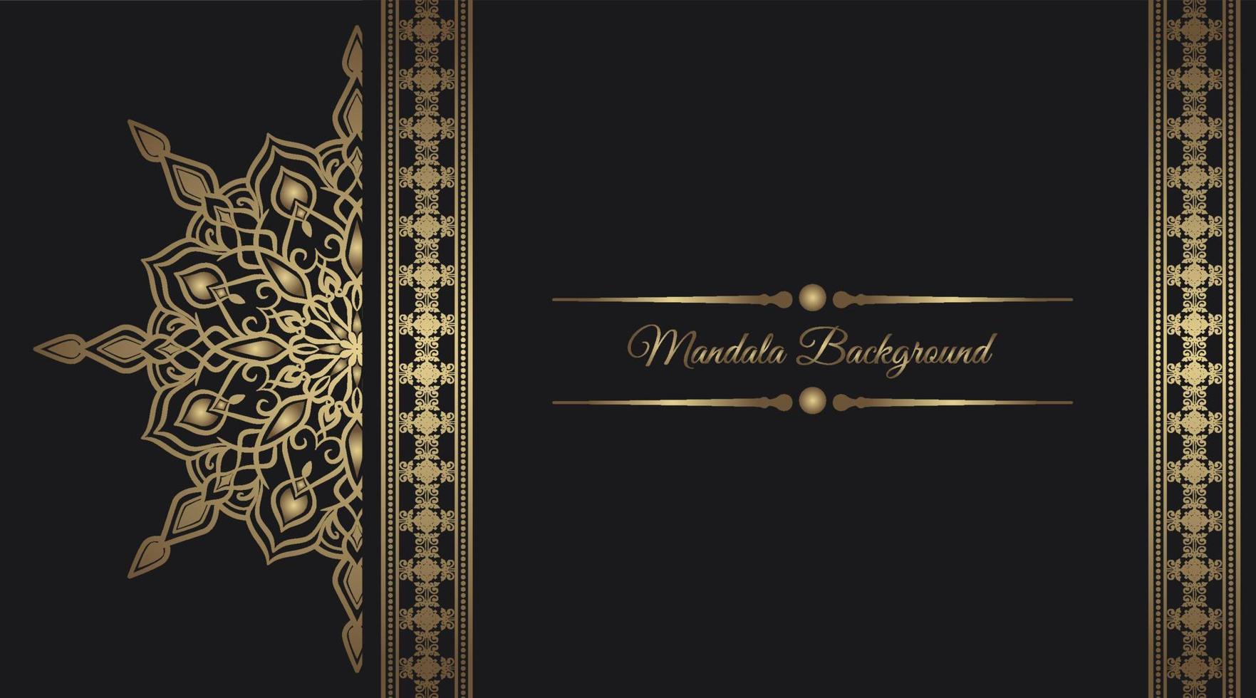 fondo de lujo con adorno de mandala dorado vector