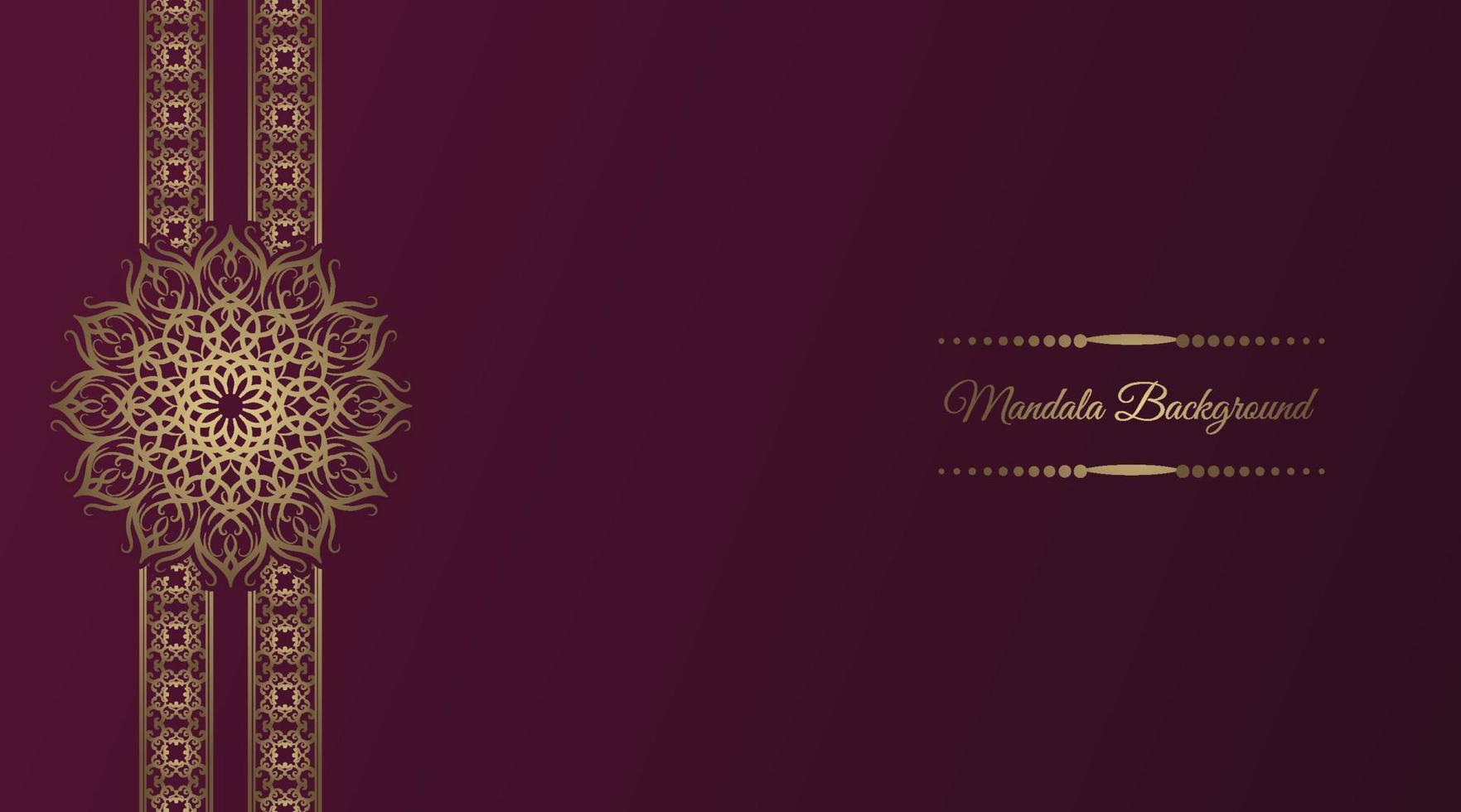 luxury background with golden mandala ornament vector