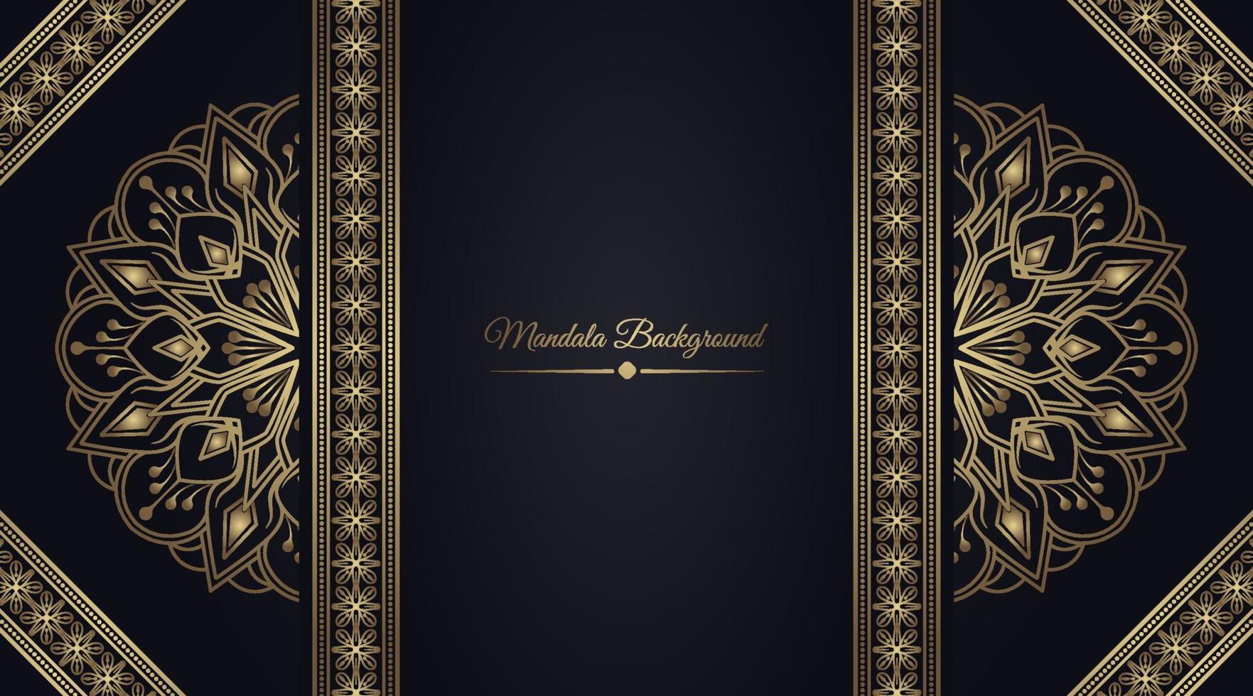 luxury background with golden mandala ornament vector