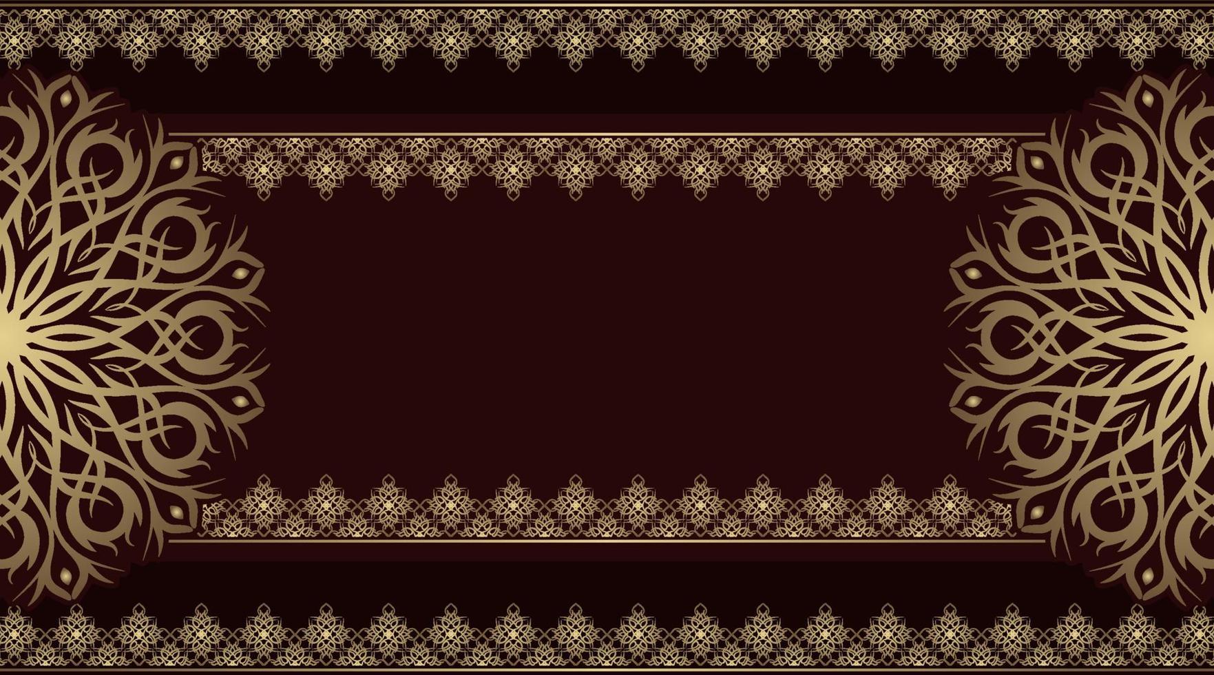 luxury background with golden mandala ornament vector