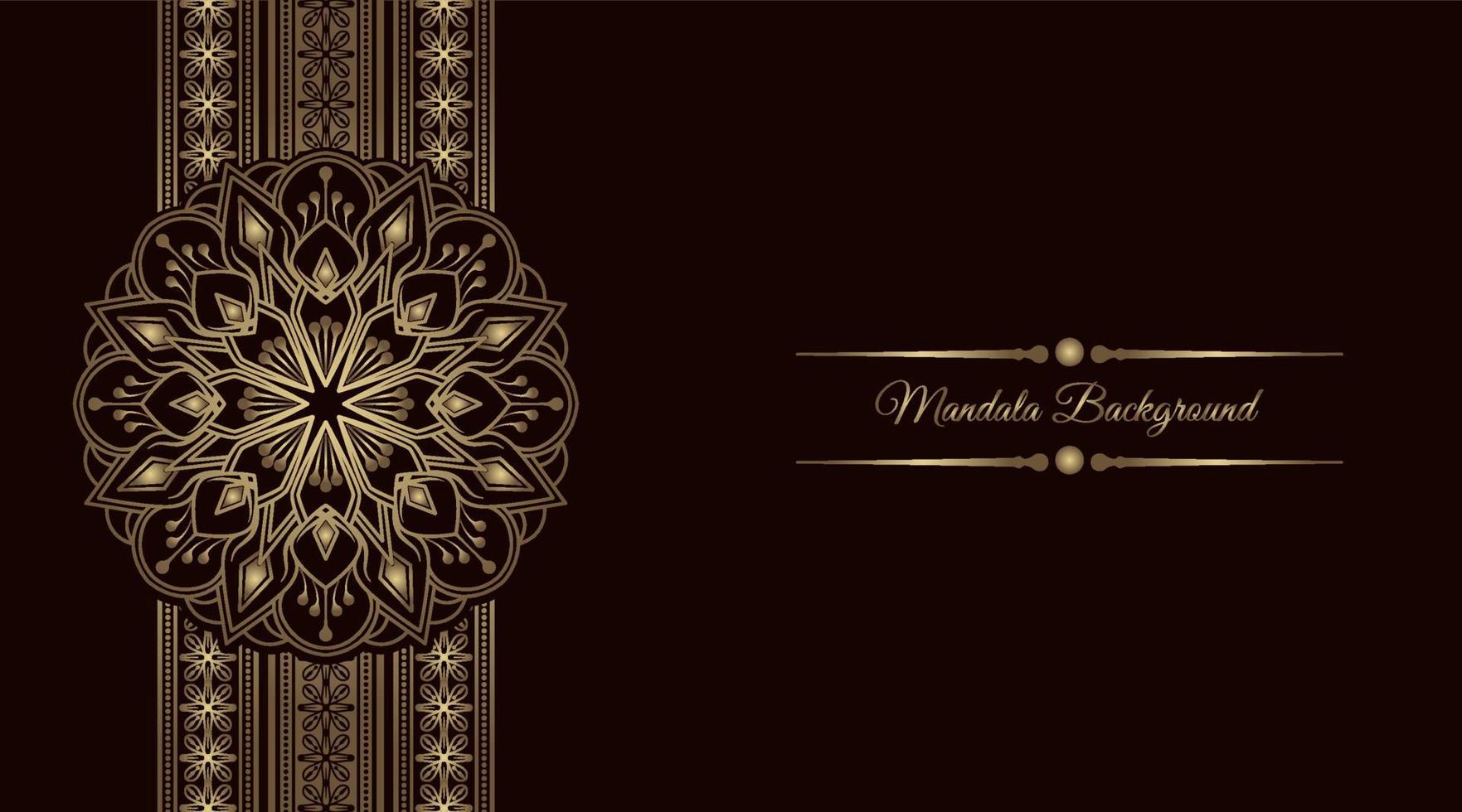 luxury background with golden mandala ornament vector