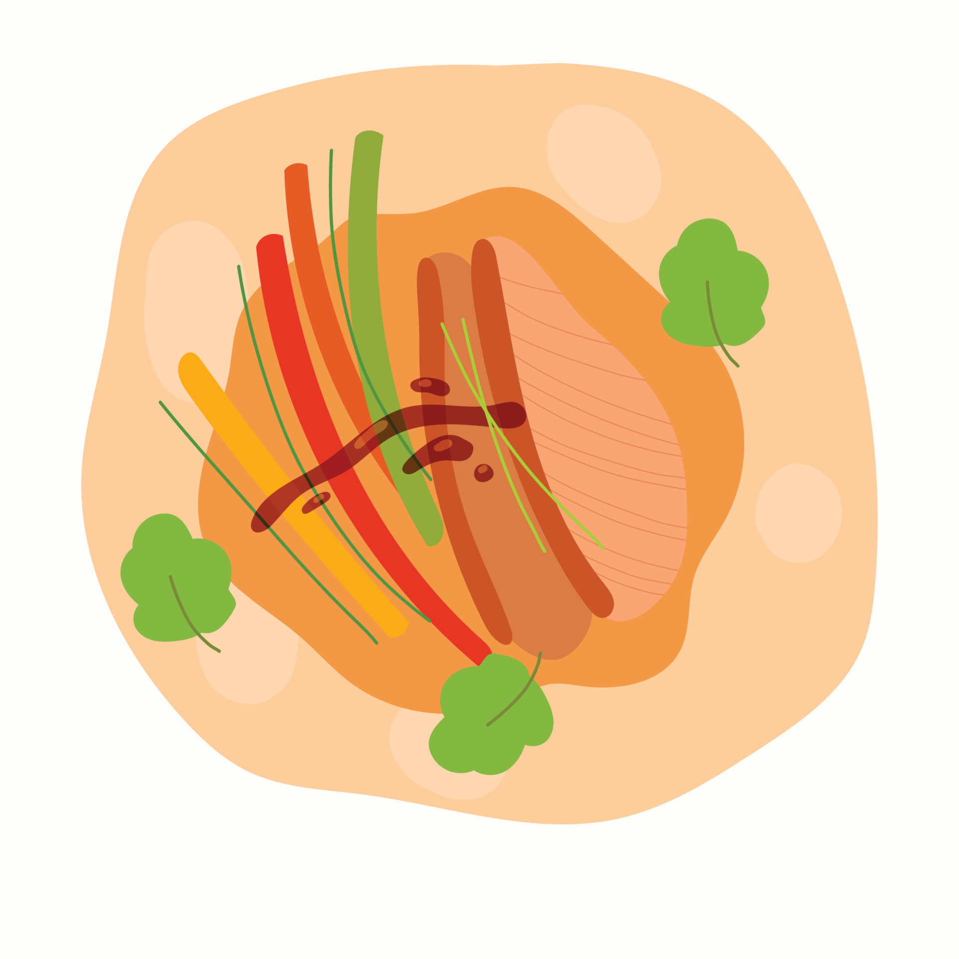 Chinese Cuisine. Asian national dish.Peking duck isolated on white