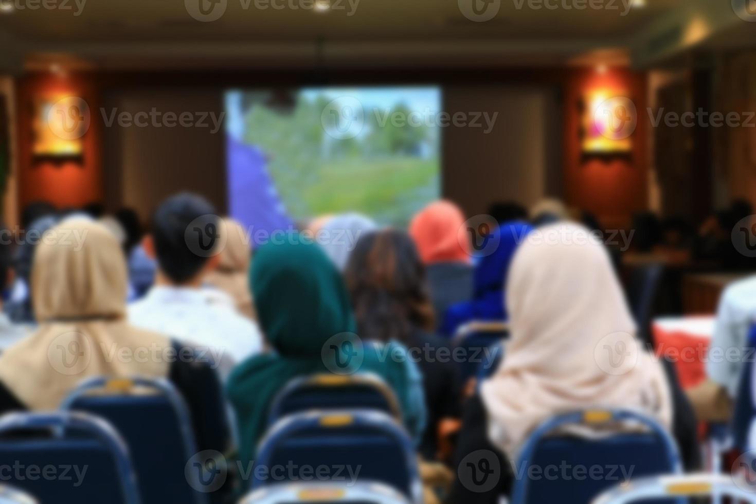 focus blurred with Business education training conference in a meeting room photo