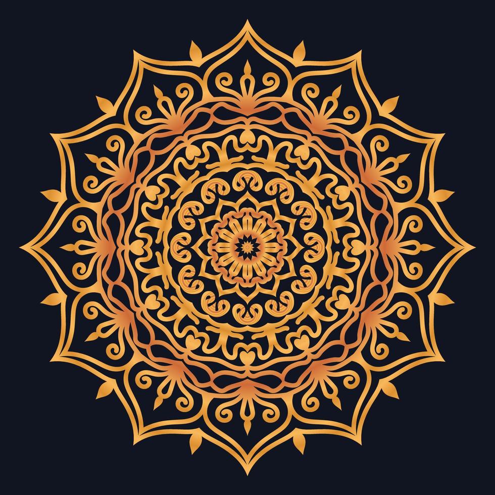 Decorative elements luxury ornament pattern gradient mandala design vector