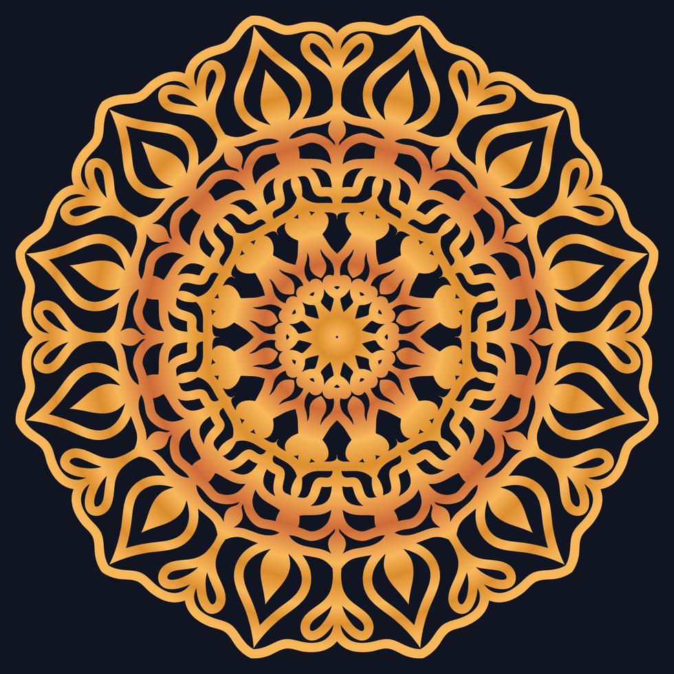 Decorative elements luxury ornament pattern gradient mandala design vector