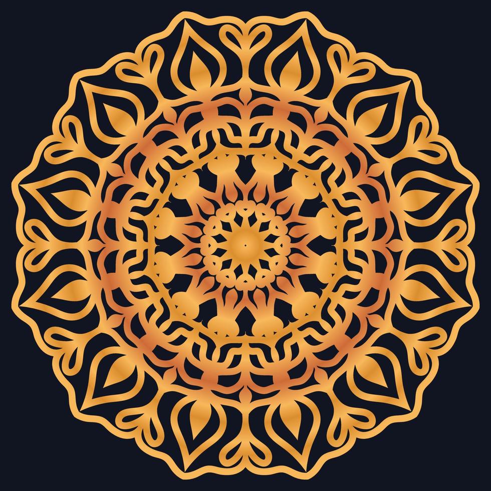 Decorative elements luxury ornament pattern gradient mandala design vector