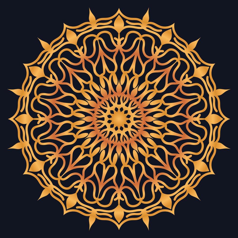 Decorative elements luxury ornament pattern gradient mandala design vector
