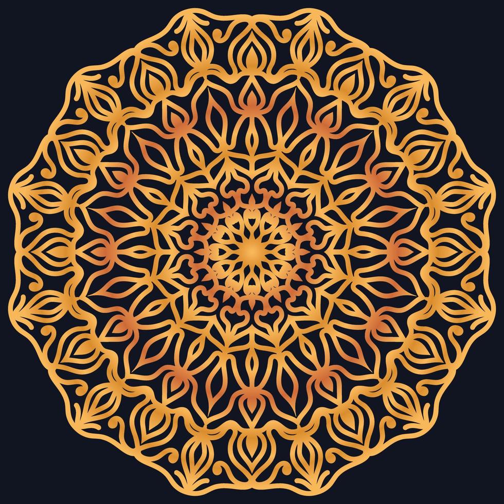 Decorative elements luxury ornament pattern gradient mandala design vector