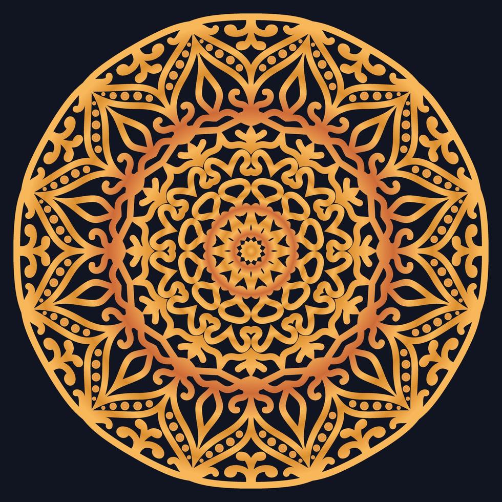 Decorative elements luxury ornament pattern gradient mandala design vector