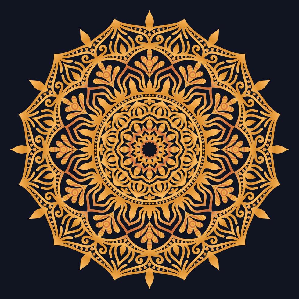 Decorative elements luxury ornament pattern gradient mandala design vector