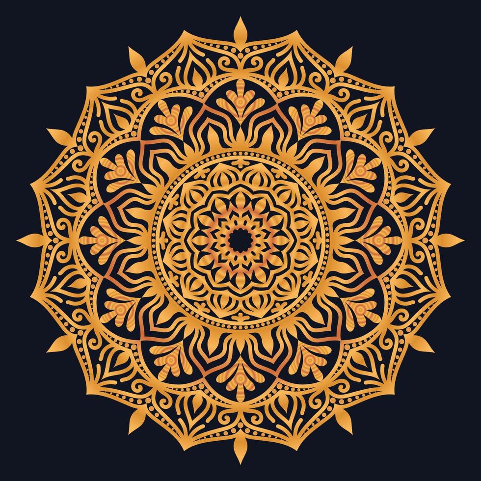 Decorative elements luxury ornament pattern gradient mandala design vector