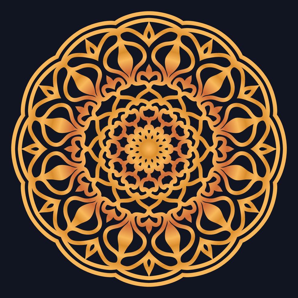 Decorative elements luxury ornament pattern gradient mandala design vector