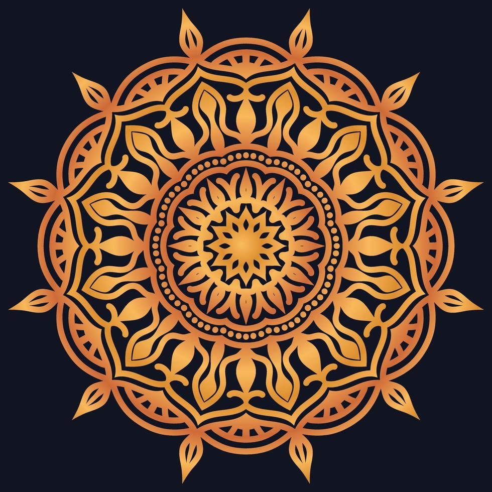 Decorative elements luxury ornament pattern gradient mandala design vector