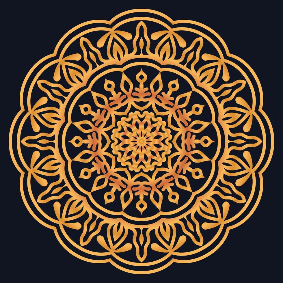 Decorative elements luxury ornament pattern gradient mandala design vector