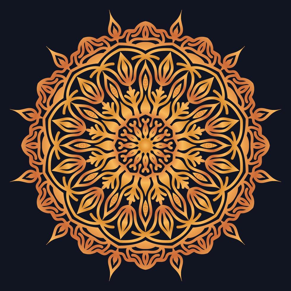 Decorative elements luxury ornament pattern gradient mandala design vector