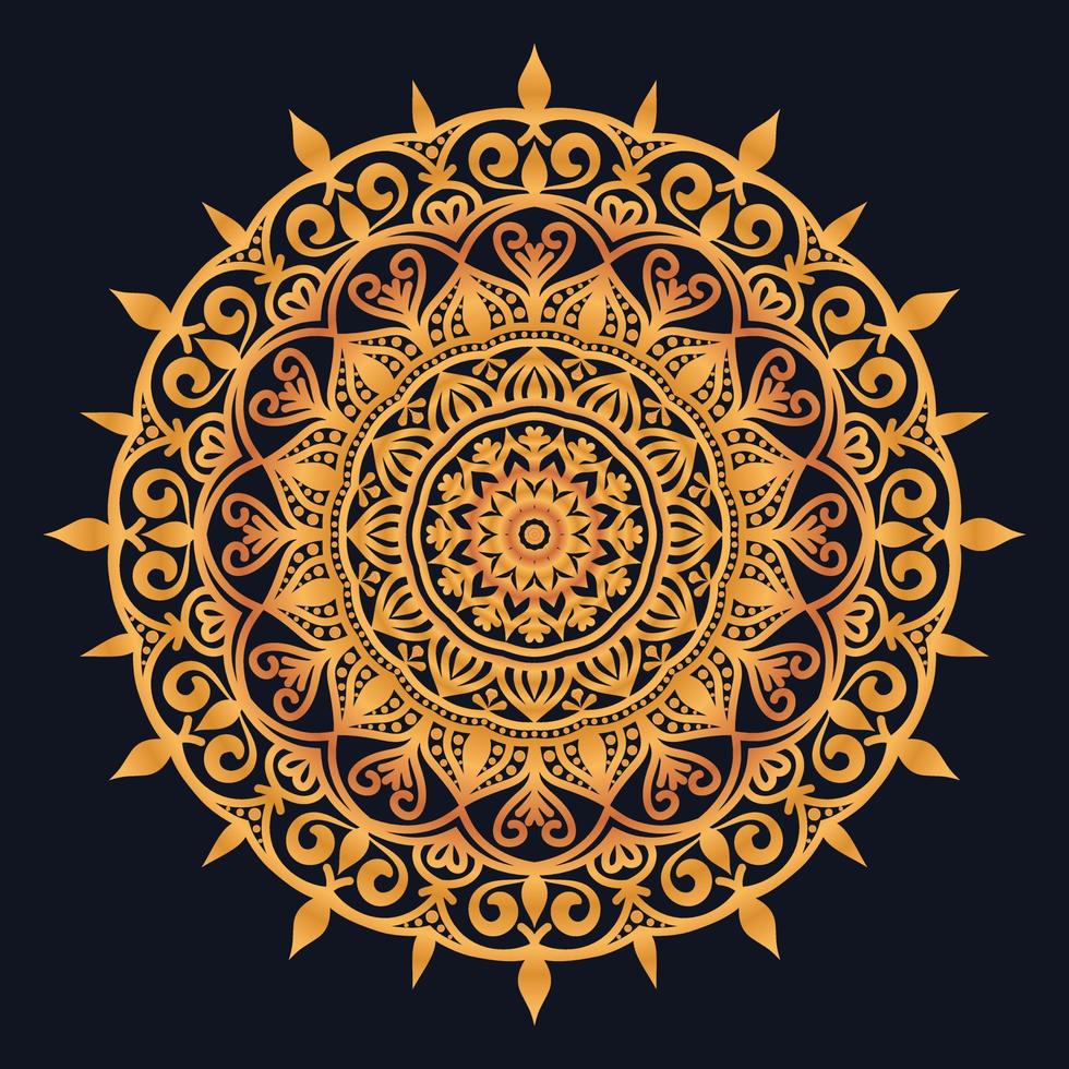 Decorative elements luxury ornament pattern gradient mandala design vector