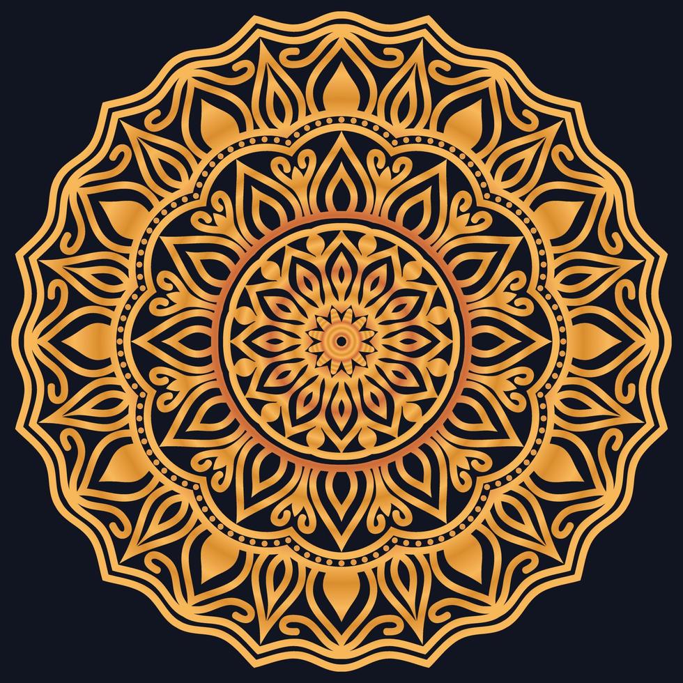 Decorative elements luxury ornament pattern gradient mandala design vector