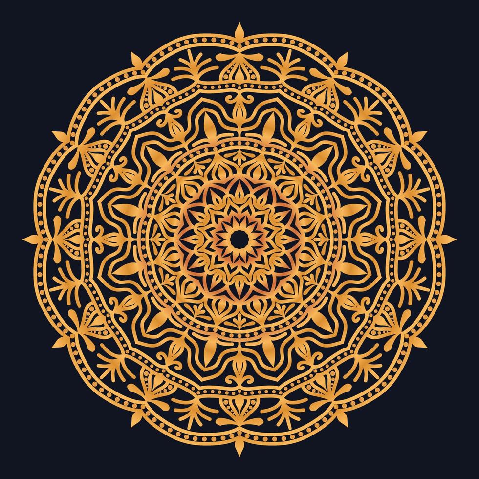 Decorative elements luxury ornament pattern gradient mandala design vector
