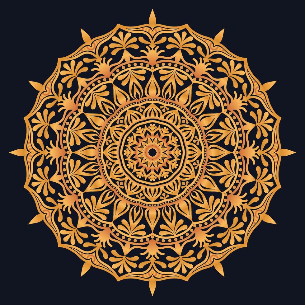 Decorative elements luxury ornament pattern gradient mandala design vector
