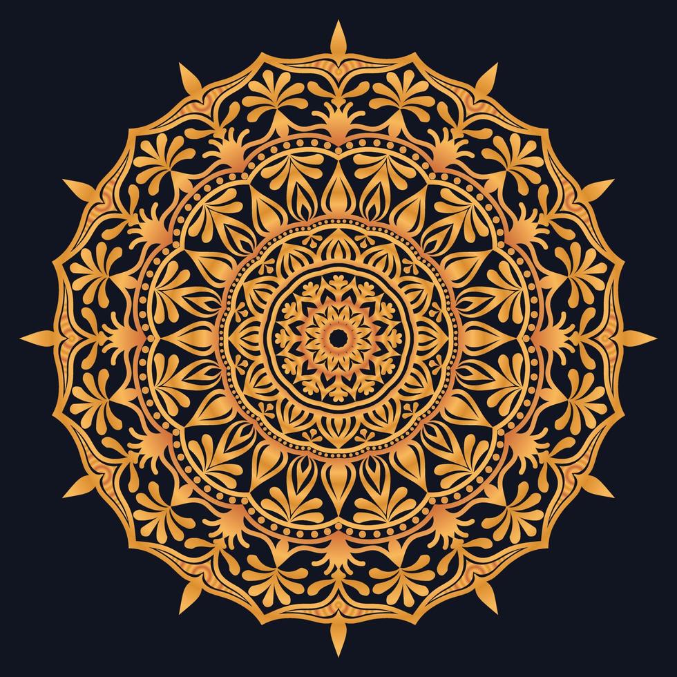 Decorative elements luxury ornament pattern gradient mandala design vector