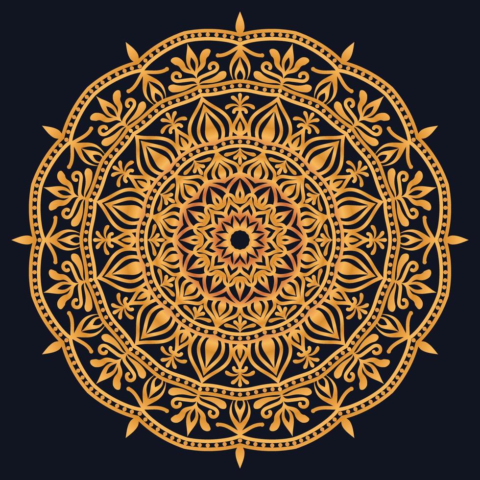 Decorative elements luxury ornament pattern gradient mandala design vector