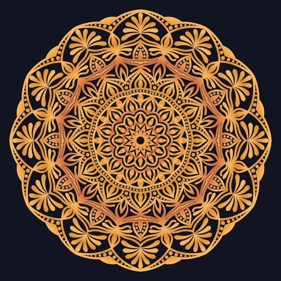 Decorative elements luxury ornament pattern gradient mandala design vector