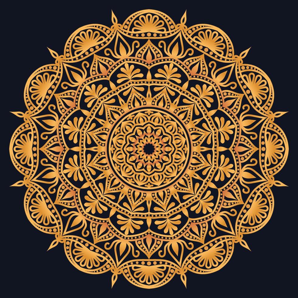 Decorative elements luxury ornament pattern gradient mandala design vector