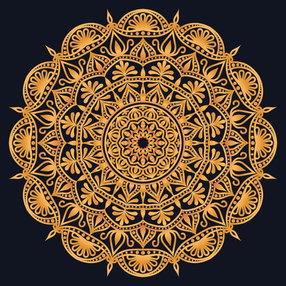 elementos decorativos lujo ornamento patrón gradiente mandala diseño vector